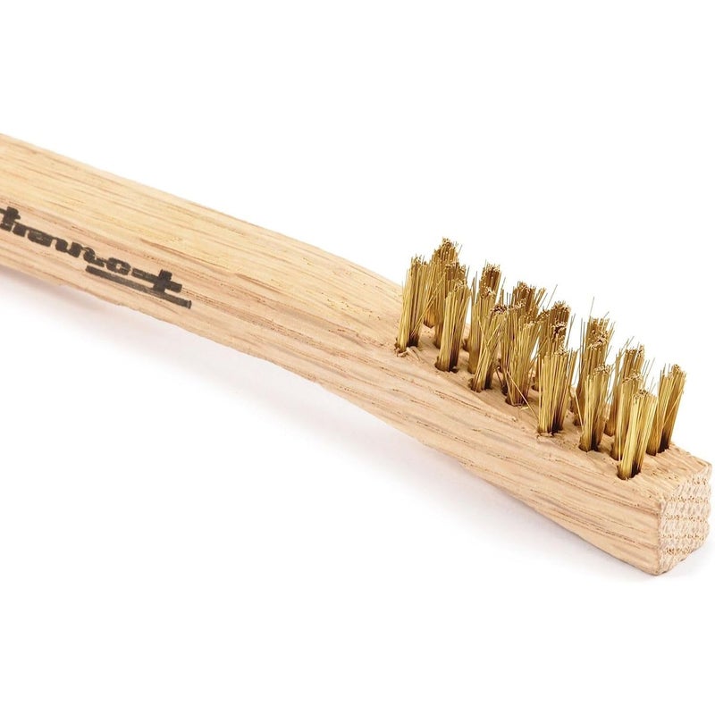 Forney 70490 Wire Scratch Brush, Brass with Wood Handle, 7-3/4-Inch-by-.006-Inch - Image 4